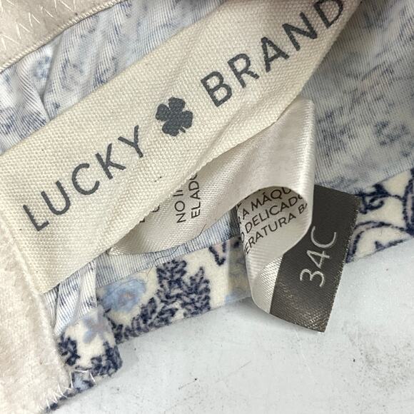 Lucky Brand Bra Bralette 34C  Adjustable Strap Floral Wireless Coquette Feminine - Picture 5 of 5